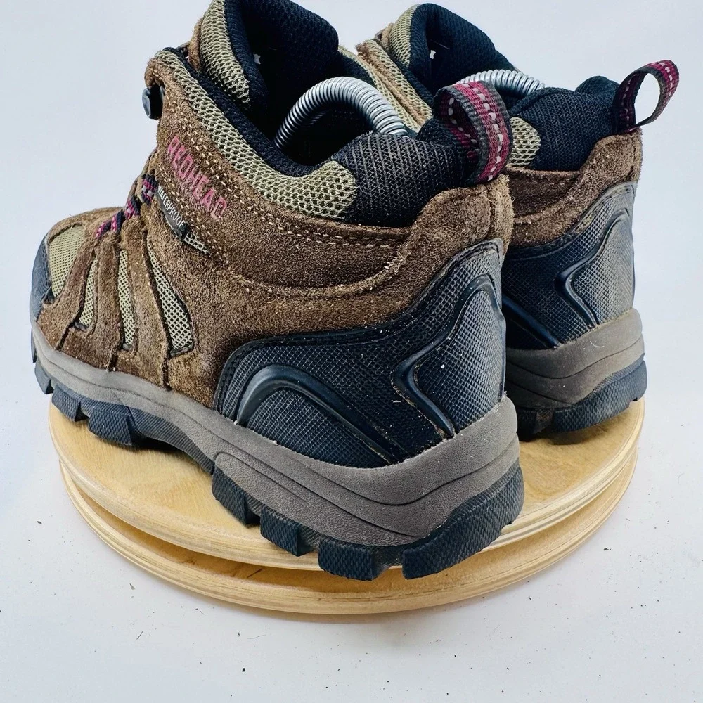 RedHead Zipline Waterproof Hiking Boots boys 6 Brown Mid Hiking Trail Shoes